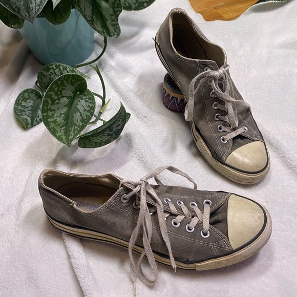 Converse All Star Low Top Gray Sneakers Mens Size 11